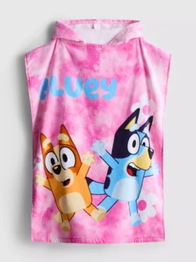 Πόντσο με κουκούλα από πετσετέ ύφασμα Bluey
