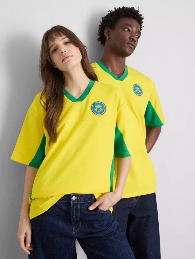 Πουκάμισο Brazil με κοντά μανίκια από πλέγμα