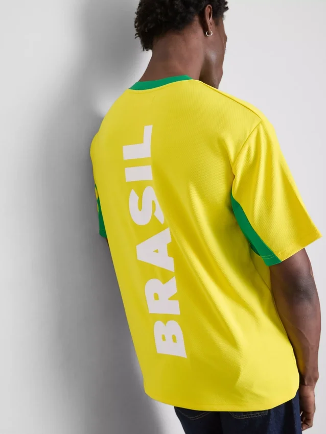 Πουκάμισο Brazil με κοντά μανίκια από πλέγμα