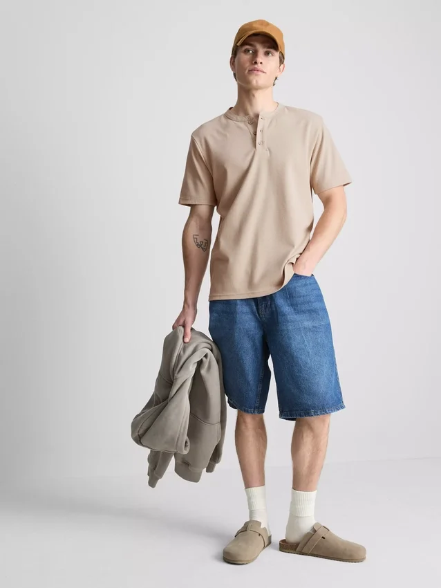Πουκάμισο Henley με υφή