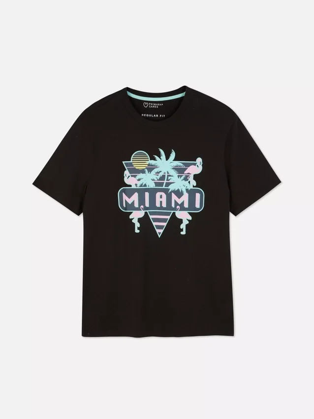 Πουκάμισο με γραφικό «Neon Miami»