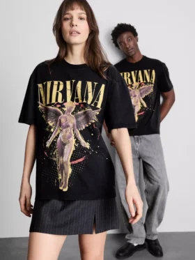 Πουκάμισο με γραφικό «Nirvana Angel»