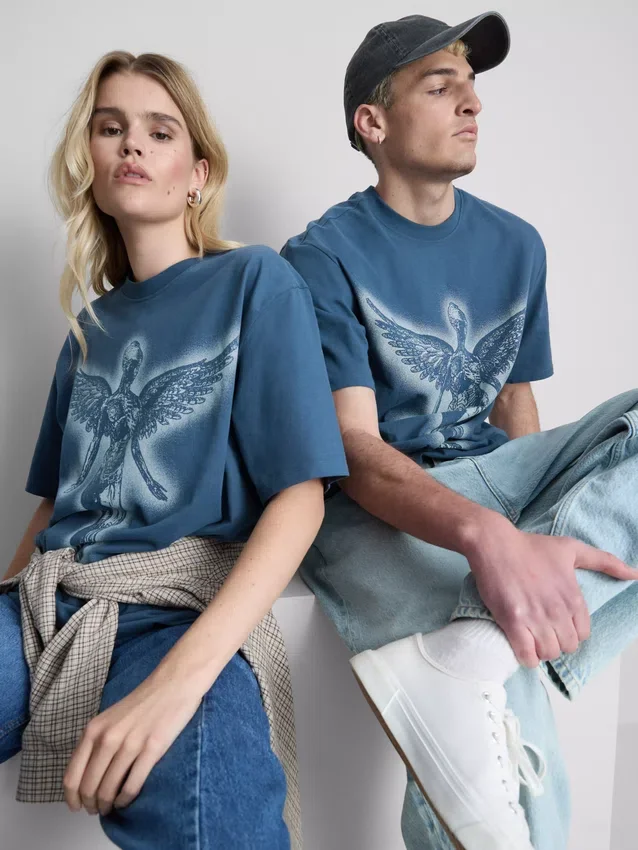 Πουκάμισο με γραφικό «Nirvana Angel»