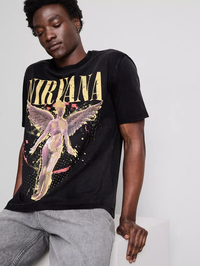 Πουκάμισο με γραφικό «Nirvana Angel»