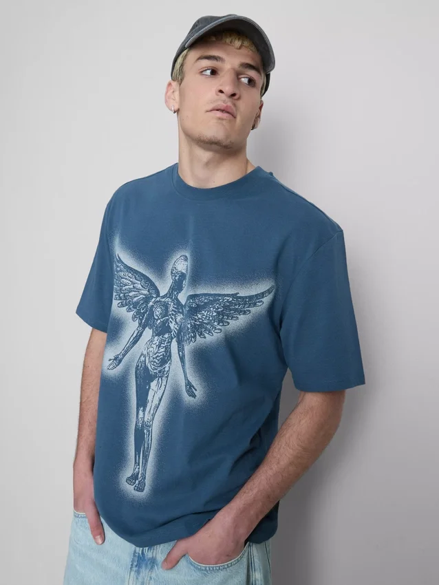 Πουκάμισο με γραφικό «Nirvana Angel»