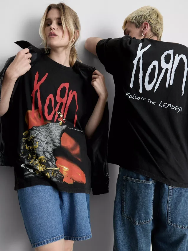 Πουκάμισο με γραφικό σχέδιο Korn