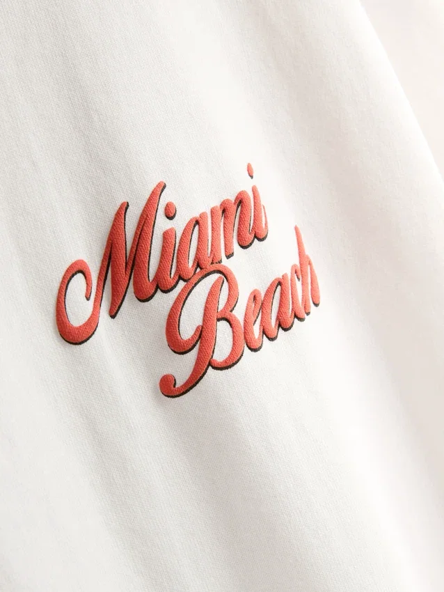 Πουκάμισο με γραφικό σχέδιο «Miami Beach»