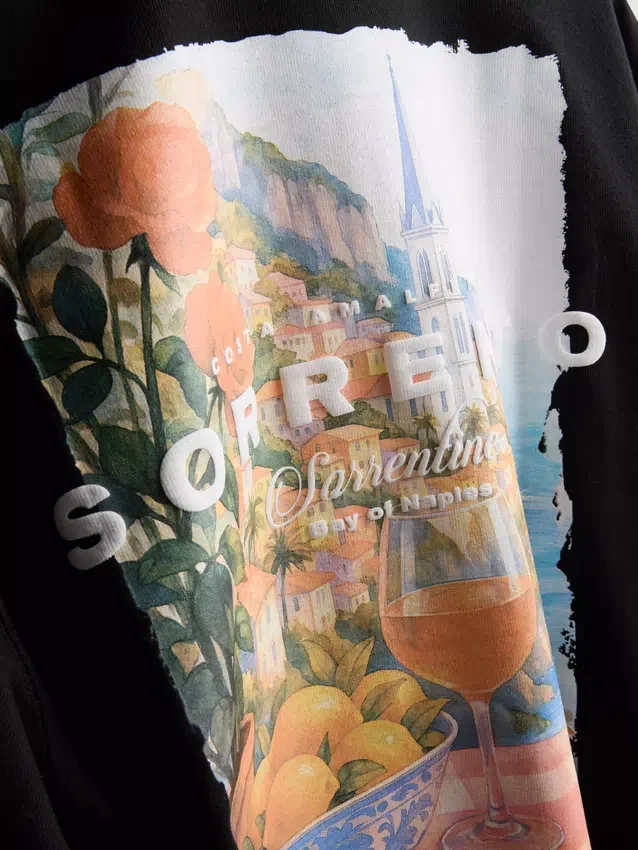 Πουκάμισο με γραφικό σχέδιο «Sorrento»