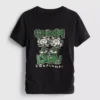 Πράσινο παιδικό μπλουζάκι «Green Day» με πτυχώσεις, με υψηλή περιεκτικότητα σε βαμβάκι