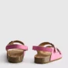 Σανδάλια slingback με διπλό λουράκι με αγκράφα