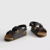 Σανδάλια slingback με διπλό λουράκι με αγκράφα