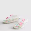 Σανδάλια τύπου slingback από ζελέ με γκλίτερ και διπλό λουράκι με αγκράφα