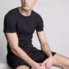 Σετ 2 σορτς μπλουζών με ραβδωτή υφή