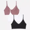 Σετ 3 κοντών, χωρίς ραφές, σουτιέν τύπου cami