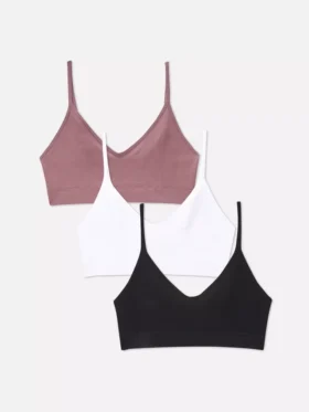 Σετ 3 κοντών, χωρίς ραφές, σουτιέν τύπου cami
