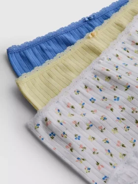 Σετ 3 μίνι σορτς τύπου «boy shorts» με πλέξη pointelle