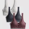 Σετ 3 τεμαχίων χωρίς ραφές με V-neck