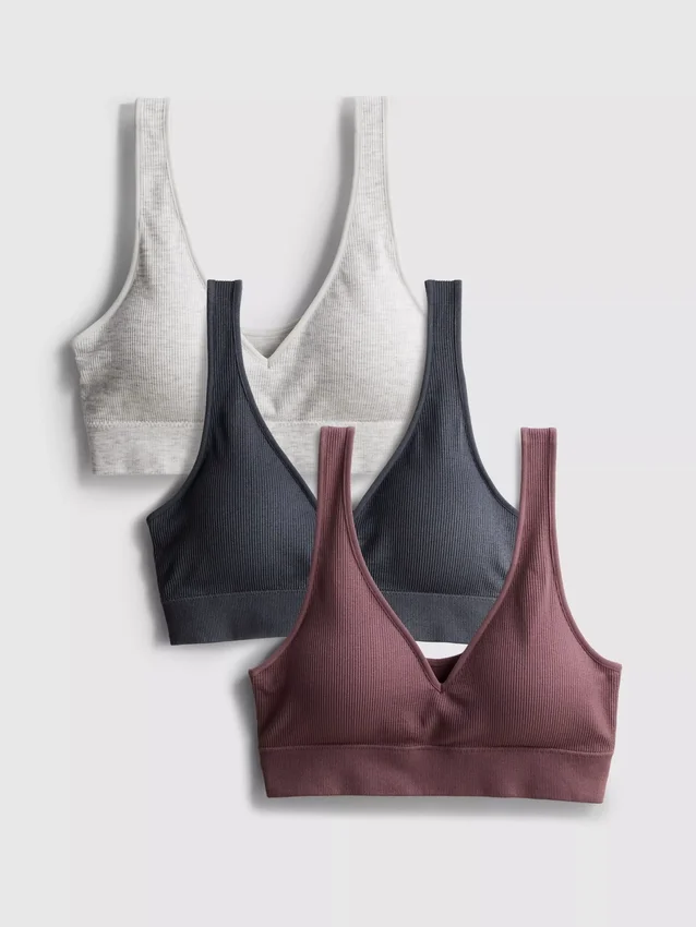 Σετ 3 τεμαχίων χωρίς ραφές με V-neck