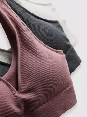 Σετ 3 τεμαχίων χωρίς ραφές με V-neck