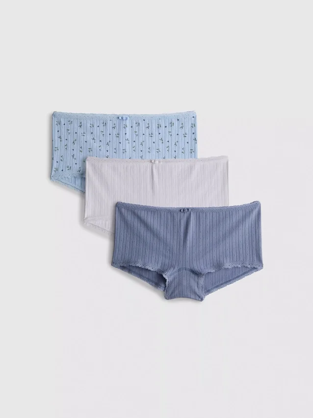 Σετ 3 τεμαχίων χωρίς ραφές, τύπου mini boyshorts