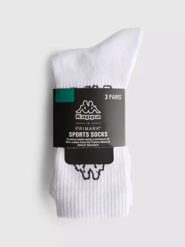 Σετ 3 ζευγών αθλητικών καλτσών Kappa x Primark