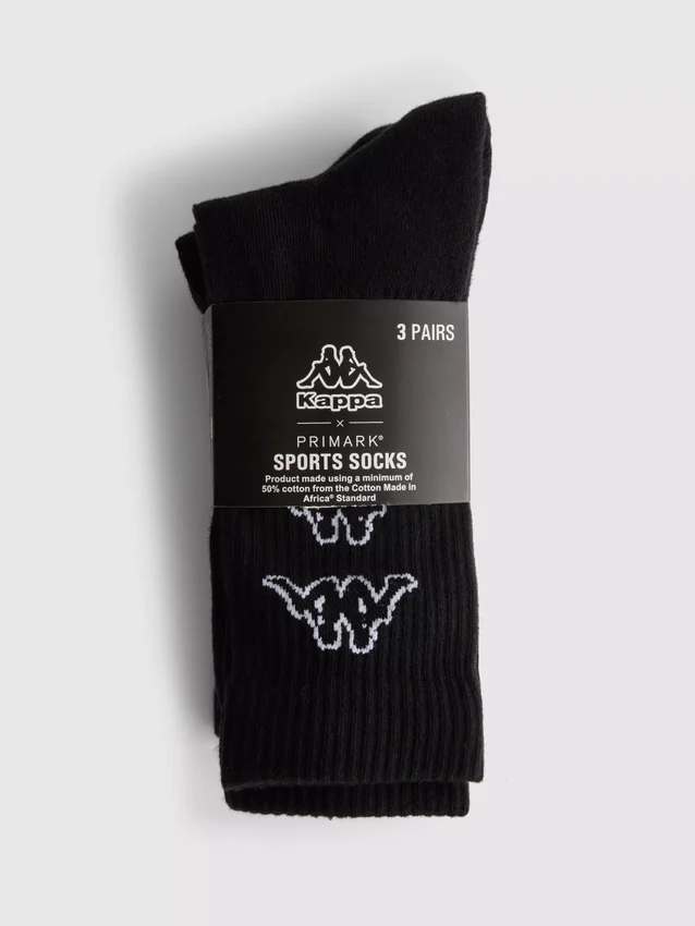 Σετ 3 ζευγών αθλητικών καλτσών Kappa x Primark