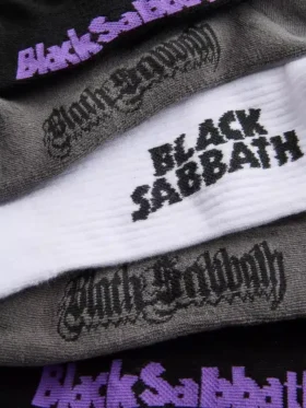 Σετ 3 ζευγών μαύρων καλτσών Sabbath