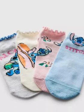 Σετ 4 ζευγών κάλτσες Sneakers με τον Stitch της Disney
