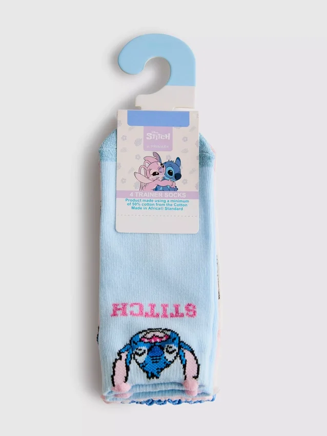 Σετ 4 ζευγών κάλτσες Sneakers με τον Stitch της Disney