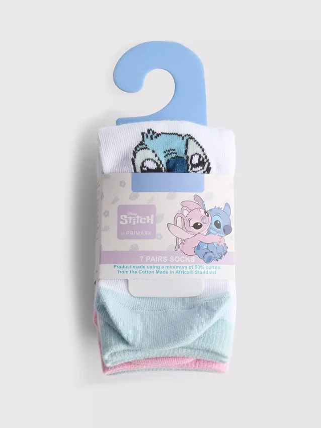 Σετ 7 ζευγών κοντών καλτσών «Stitch» της Disney