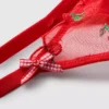 Σετ εσωρούχων με κεντημένα κεράσια σε πλέγμα