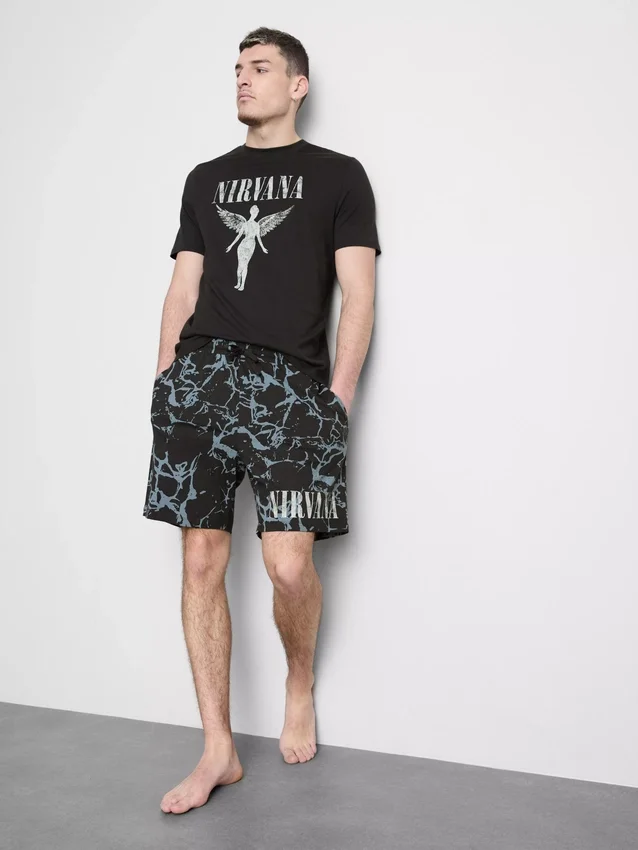 Σετ κοντών σορτς πιτζάμας Nirvana