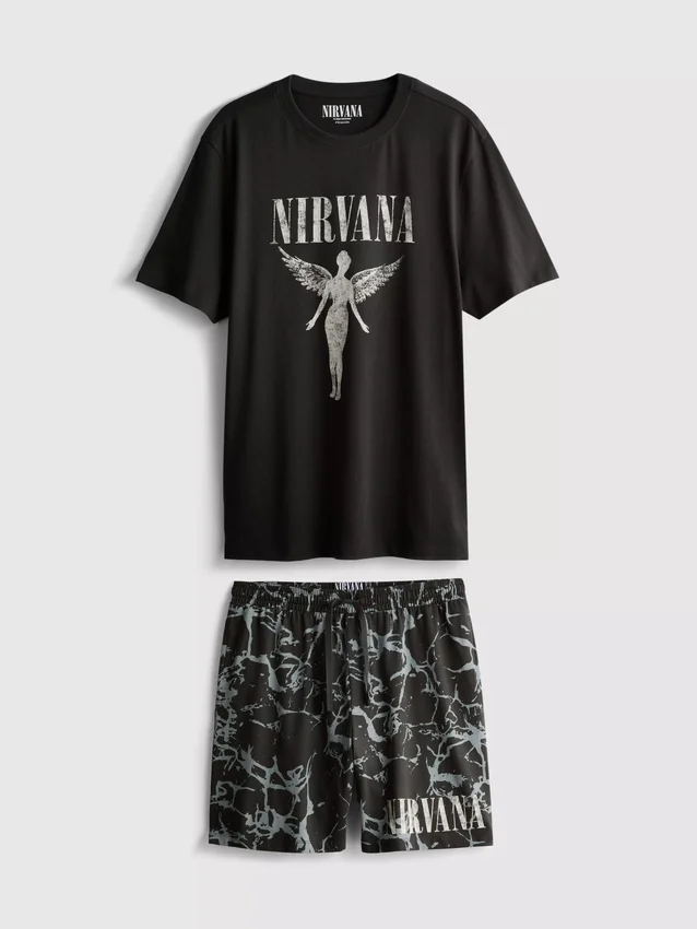 Σετ κοντών σορτς πιτζάμας Nirvana