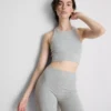Σορτς γυμναστικής χωρίς ραφές με ραβδώσεις
