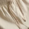Σορτς με κορδόνι από μείγμα λινού