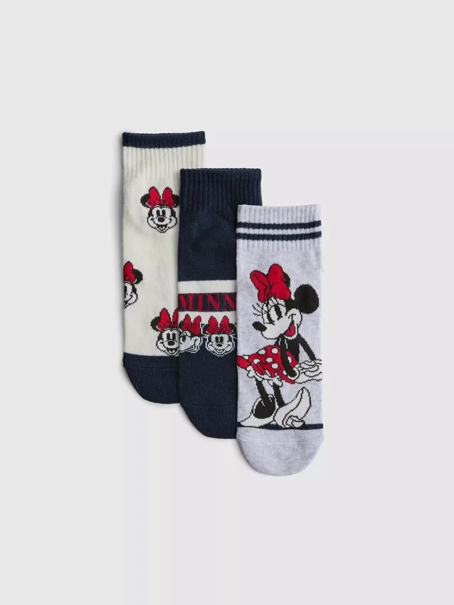 Συσκευασία 3 ζευγών κοντών καλτσών Minnie Mouse της Disney
