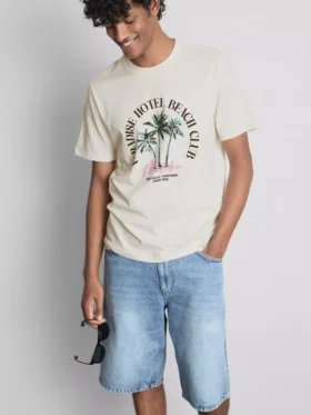 T-shirt με γραφικό «Paradise Beach»