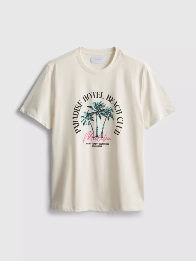 T-shirt με γραφικό «Paradise Beach»