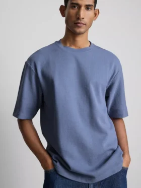 T-shirt με υφή και ευρύχωρο κόψιμο