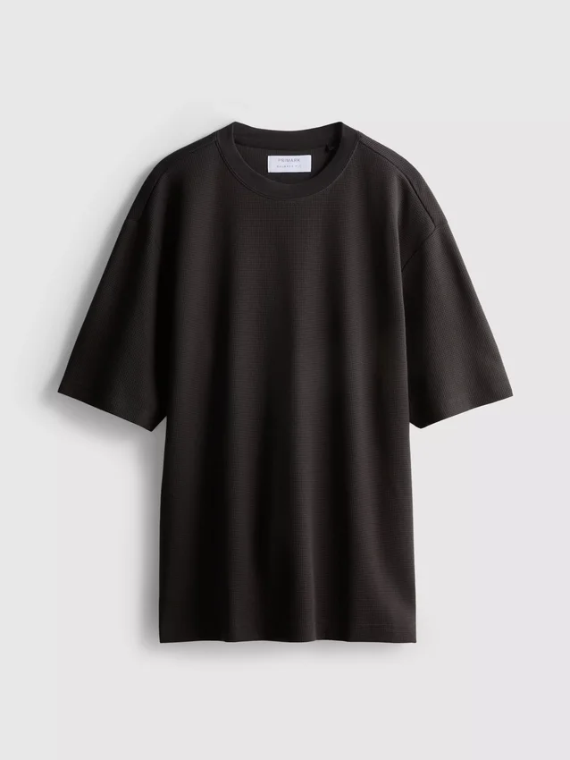 T-shirt με υφή και ευρύχωρο κόψιμο