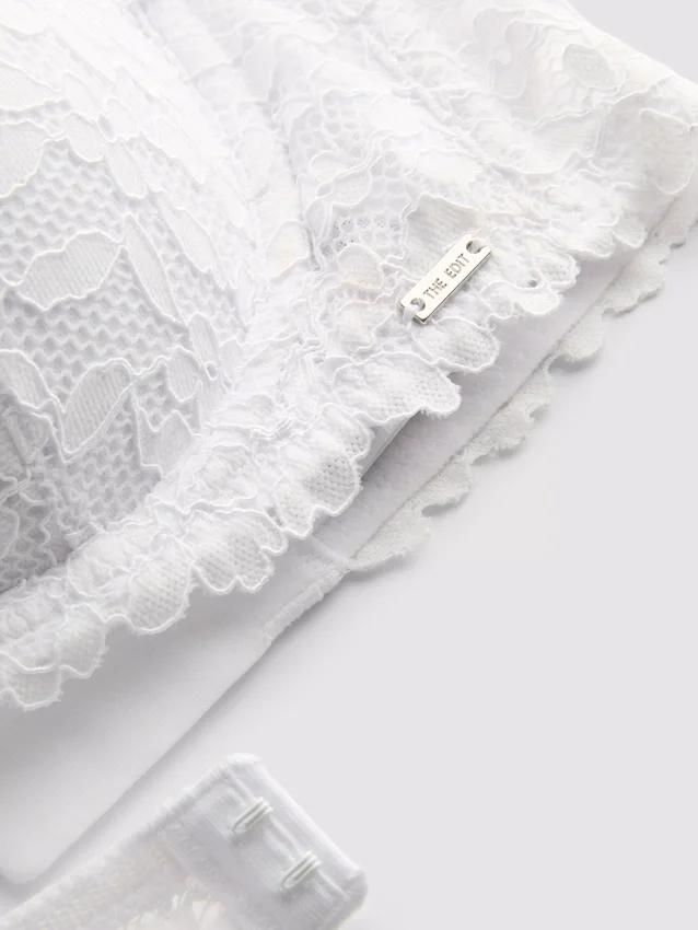 The Edit floral lace push-up bra