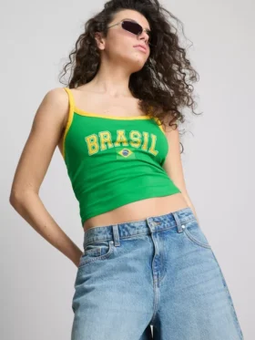 The Primark Scene | Κροπ μπλούζα Brazil