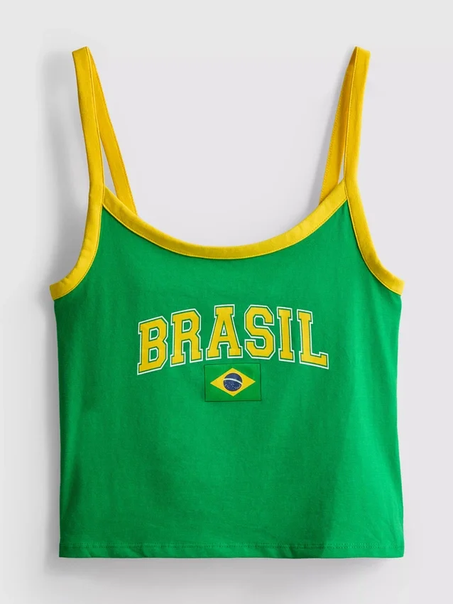 The Primark Scene | Κροπ μπλούζα Brazil