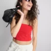 The Primark Scene | Μπλούζα bandeau από πλούσιο σε βαμβάκι τζέρσεϊ
