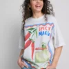 The Primark Scene | Oversized βαμβακερό μπλουζάκι «Margarita»
