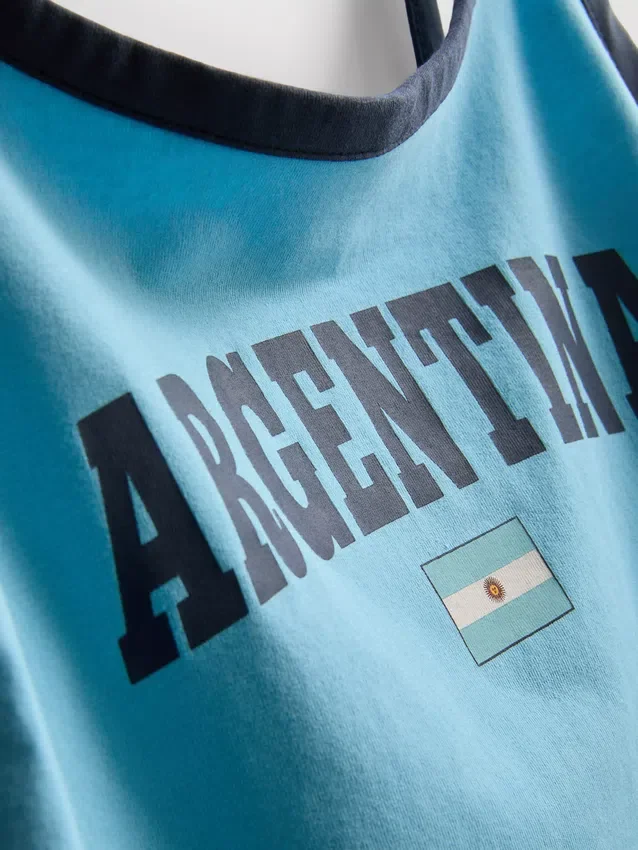 The Primark Scene | Βαμβακερό τοπ με λεπτές τιράντες «Argentina»