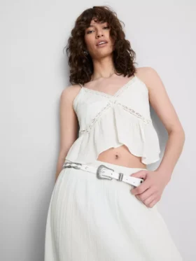 The Primark Scene | Βαμβακερό τοπ με λουράκια και V-neck με κεντήματα
