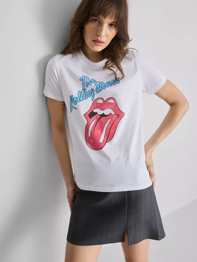 Το βαμβακερό μπλουζάκι με γραφικό των Rolling Stones