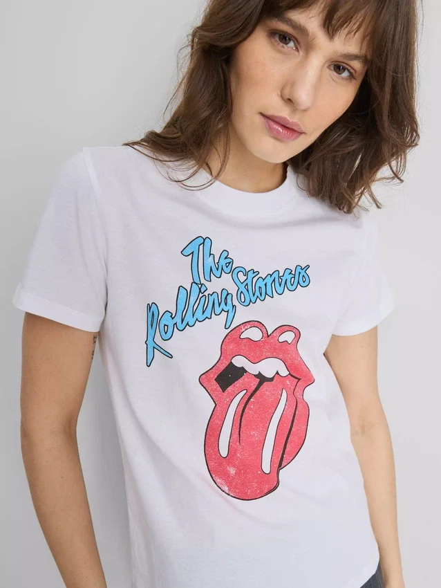 Το βαμβακερό μπλουζάκι με γραφικό των Rolling Stones