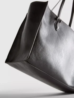 Τσάντα tote από συνθετικό δέρμα με εφέ «crackle»